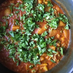 Gujarati Aloo Matar (potato and pea curry)